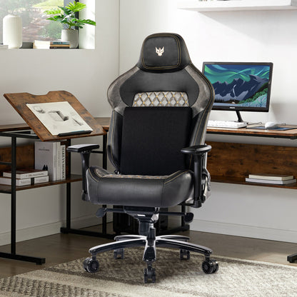 Gaming Stuhl 200KG Belastbarkeit Bürostuhl 200KG Verstellbare Armlehne 4D Gamer Stuhl mit Lendenwirbelstütze Chefsessel Ergonomischer Schreibtischstuhl