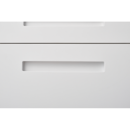 3 Drawer Mobile File Cabinet Under Desk Office,Simple Style Versatile Storage Cabinet for Legal/Letter/A4 Files, 5 Wheel Design Anti-Tilting Cold Rolled Steel Waterproof Moisture-Proof White