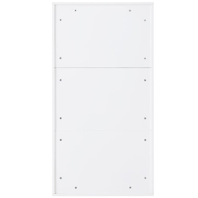 Schuhkipper Schmal mit 3 Klappen, Schuhschrank, Schuhschrank  Schuhkommode für Flur Wohnzimmer ,Weiß