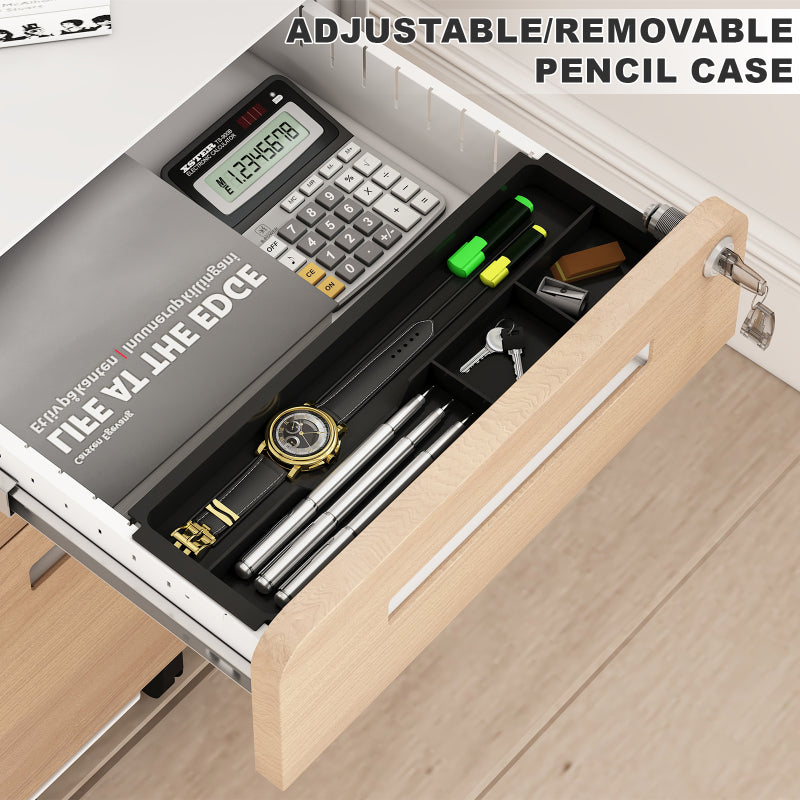 3 Drawer Mobile File Cabinet Under Desk Office,Simple Style Versatile Storage Cabinet for Legal/Letter/A4 Files, 5 Wheel Design Anti-Tilting Cold Rolled Steel Waterproof Moisture-Proof White