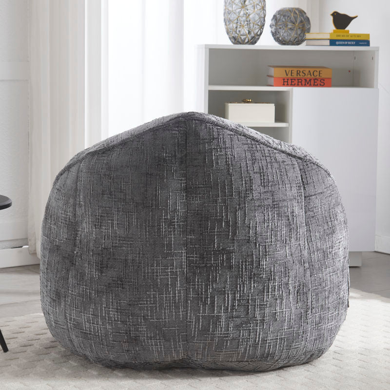 Sitzsack Sofa Stuhl für Erwachsene mit Fußstütze, Grau