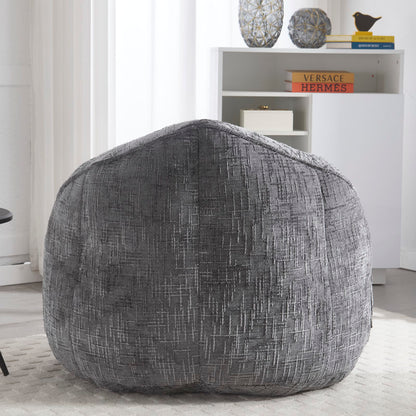 Sitzsack Sofa Stuhl für Erwachsene mit Fußstütze, Grau