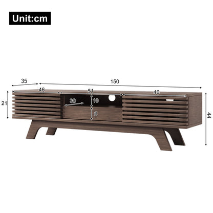TV-Schrank mit einer Schublade und zwei Türen, TV-Möbel, TV-Panel, TV-Lowboard, TV-Schrank. Einzigartiges Design, Vintage-Holzfarbe.