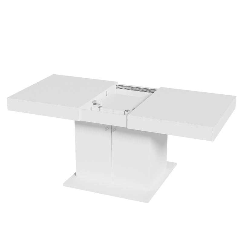 Ausziehbarer Esstisch, L140/180*W80*H76cm, Weiß