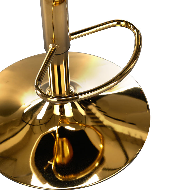 Moderner drehbarer höhenverstellbarer Barhocker, moderner Barhocker für Küche, Bar und Restaurant Theken, Hubhocker mit Rückenlehne und goldener Fußstütze (black.Set of 2)