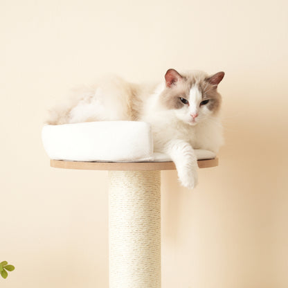Katzenkratzbaum mit XXL-Stamm, 3-stufige Plattformen, 1 Katzenhaus, herausnehmbare Matten und Kippschutz,Wasserdicht und feuchtigkeitsbeständig
