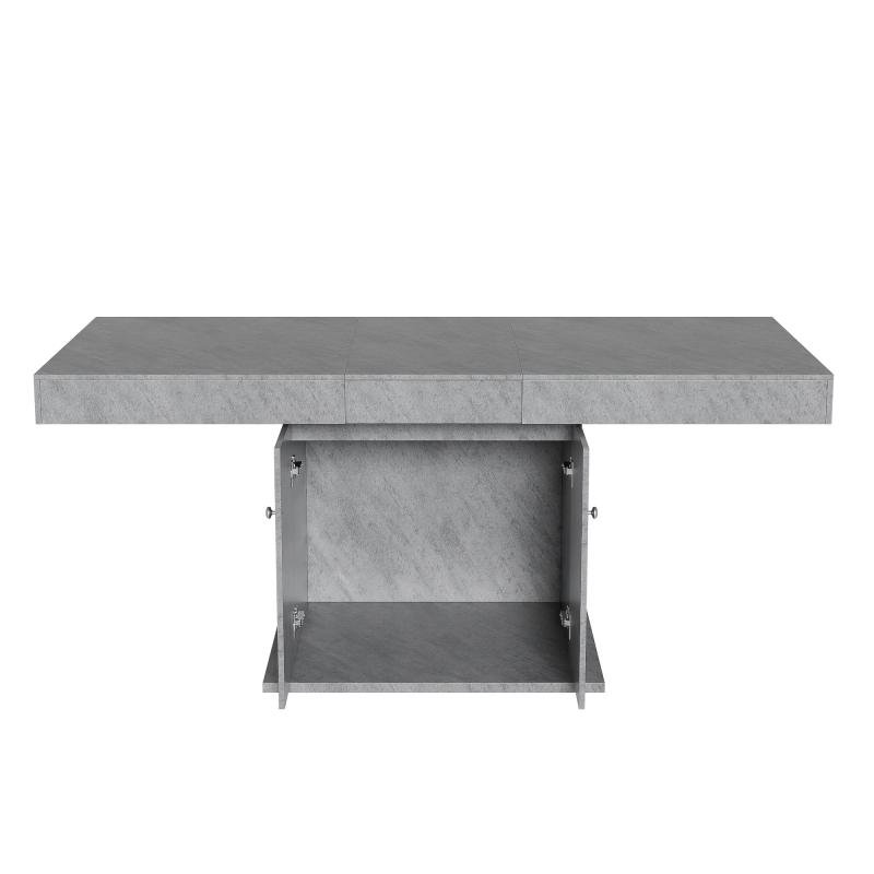 Ausziehbarer Esstisch, L140/180*W80*H76cm, Betonoptik