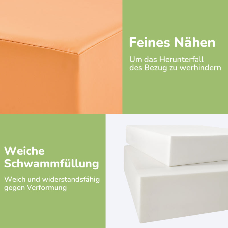 6 TLG Riesenbausteine zum Toben & Klettern Großbausteine für Kinder. Treppe und Rutsche für Kinder - Spielzeug zum Klettern, Rutschen und Krabbeln. im Vorschulalter & Babys Softbausteine, bunt.