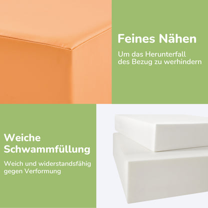 6 TLG Riesenbausteine zum Toben & Klettern Großbausteine für Kinder. Treppe und Rutsche für Kinder - Spielzeug zum Klettern, Rutschen und Krabbeln. im Vorschulalter & Babys Softbausteine, bunt.