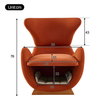 Designer-Loungesessel im Walhai-Look – haustierfreundlicher Loungesessel, bietet Katzen und kleinen Hunden einen Rückzugsort,anti-Katzen-Kratz-Stoff