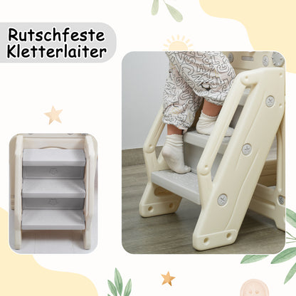 Kinderrutschen-Set mit Schaukel,5 in 1 Kinderrutsche, Rutsche, Klettern, Stauraum, Schaukel, Basketballrahmen ,Schaukel Rutsche für Indoor