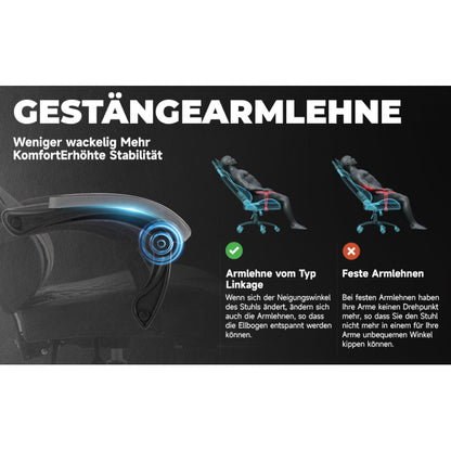 Gaming Stuhl, Ergonomischer Gaming-Stuhl mit Fußstütze, Racing Gaming Chair Kopfstütze Verstellbarer Computerstuhl Höhenverstellbar Lendenwirbelstütze für Homeoffice und Gaming Gray