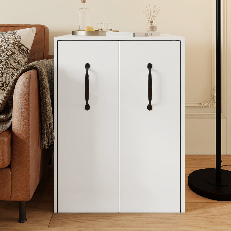 Aktenschrank auf Rollen - mit Fächern und Schubladen, Aktenschrank aus Holz, links-rechts tauschbar, Einzelschrank voll ausziehbar, White