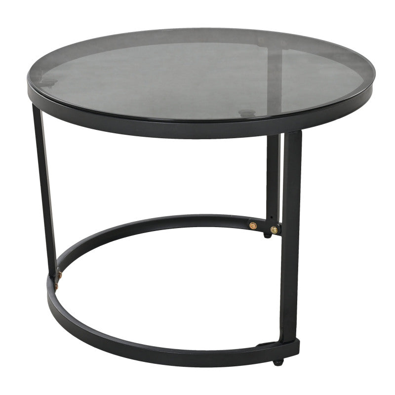 Garten-Lounge-Set mit Rahmen aus verzinktem Eisen, Gartenmöbel-Set aus Seil, graues Seil, verstellbare Füße, Tischplatte aus glattem Glas, 5er-Set, inklusive aller Sitz- und Rückenkissen