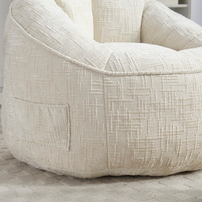 Sitzsack Sofa Stuhl für Erwachsene mit Fußstütze, Beige