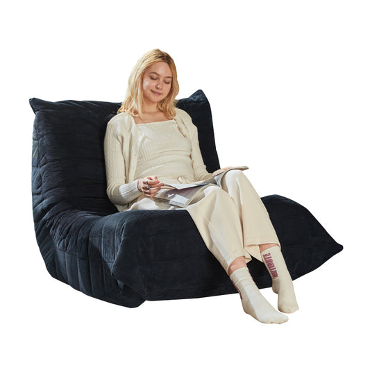 Moderne Sofas, Sitzsäcke für Erwachsene auf dem Bodensofa, Super Soft Memory Sponge Sofa, Togo Sofa Stuhl, Wohnzimmermöbel, Geeignet für Schlafzimmer, Balkon, Schlafsaal, Kaminstuhl (blau)