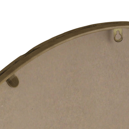 Iron Art Oval Retro Mirror, Antique Effect, Wall Hanging, Suitable For Bathroom, Bedroom, Living Room (Gold)