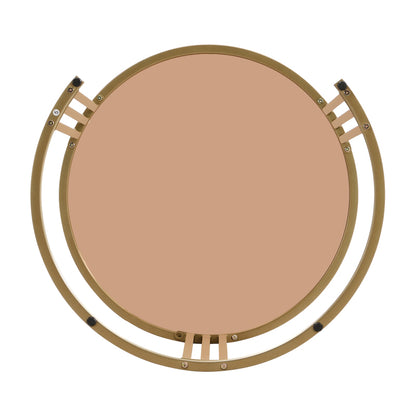 2-in-1 runder Couchtisch aus MDF, Beistelltisch mit 1 weißen Platte und 1 braunen Platte aus gehärtetem Glas, Couchtischkombination mit 2 Schubladen für das Wohnzimmer, 70*70*45 + 50*50*40 cm