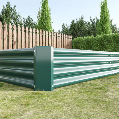 Hochbeet Metall Pflanzenbeet, Hochbeete für Garten aus robustem Stahlblech mit stabilem Design, Rostschutz und Langer Haltbarkeit, Hochbeet Bausatz ohne Boden, Ideal für Gemüse, Kräuter & Blumen Anthr