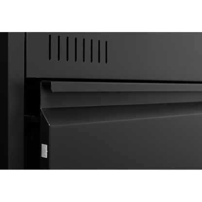 2 Drawer Metal Lateral File Cabinet with Lock,Office Vertical Files Cabinet for Home Office/Legal/Letter/A4,Locking Metal File Cabinet,Assembly Required (Black,with 2 Drawer)