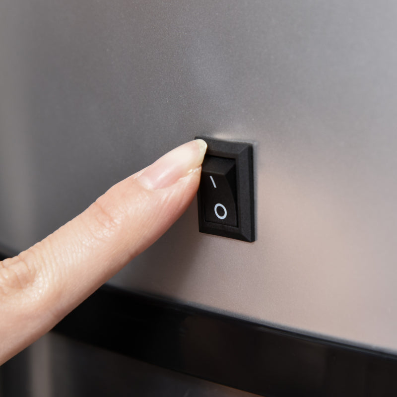 Mülleimer 58L automatischer Abfalleimer mit Infrarotsensor, hygienisch, groß, Edelstahl Silber