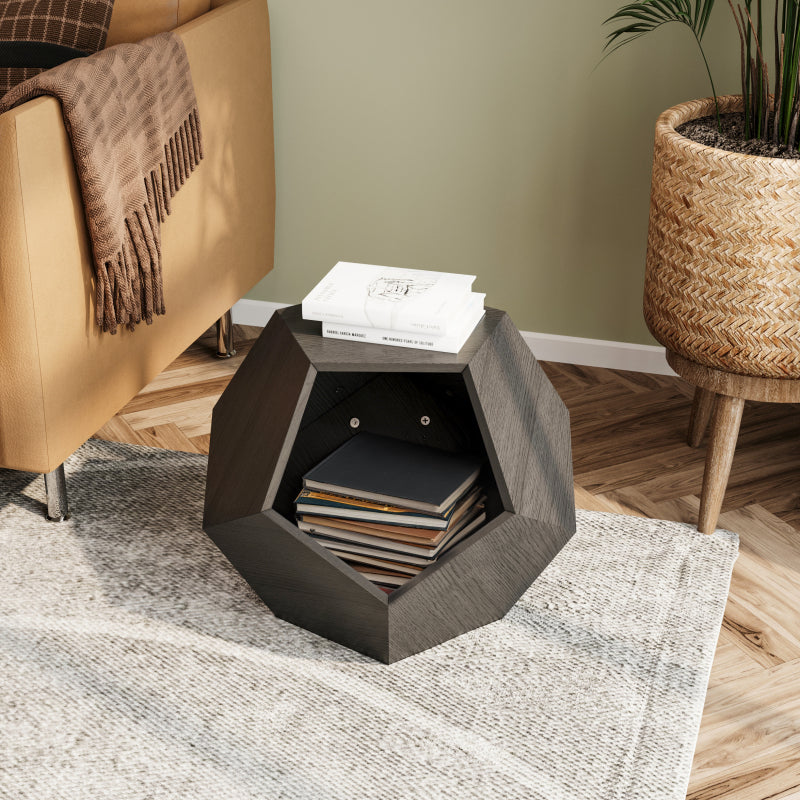66CM Modern Pet Furniture Cat Carrier, Sofa Side Table, Planter MDF Multifunctional Furniture, Black Brown