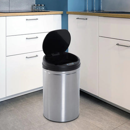 Automatik Sensor Mülleimer Abfalleimer IR Sensor, Rund, 30L, Optionaler Inneneimer, Edelstahl