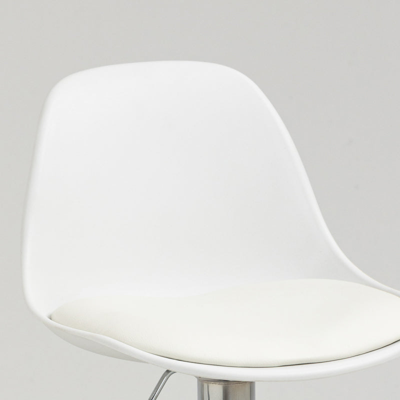 2er-Set Barhocker Drehstühle bis 120kg mit Lehne höhenverstellbar für Bartheke in Weiß