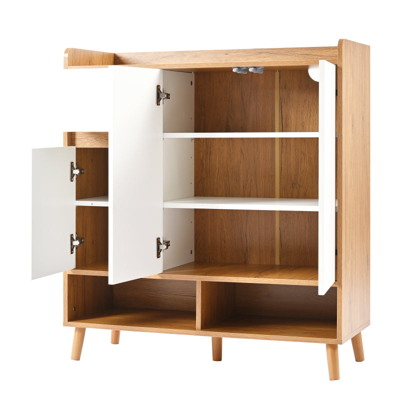 Schuhschrank mit verstellbaren Einlegeböden – Minimalistischer Home Organizer: H99 cm x B90 cm x T35 cm