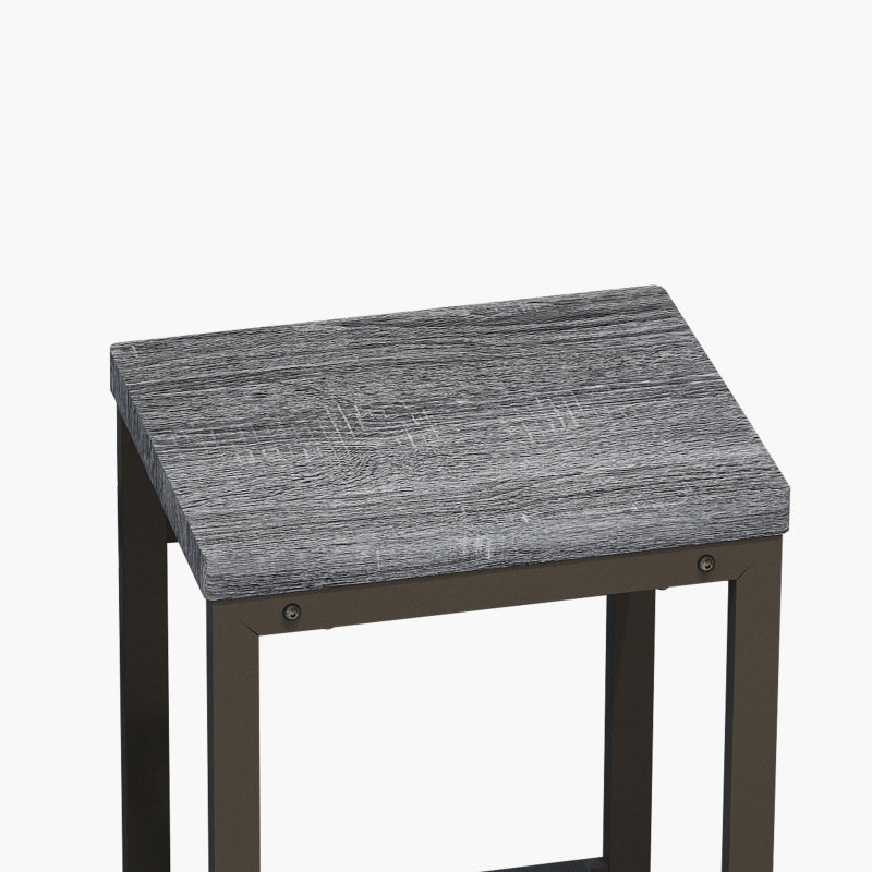 148CM Modern Design Kitchen Dining Table, Pub Table, Long Dining Table Set with 3 Stools;148CM Modernes Design Küche Esstisch, Kneipentisch, Langer Esstisch Set mit 3 Hockern, Einfache Montage, Grau