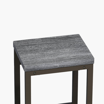 148CM Modern Design Kitchen Dining Table, Pub Table, Long Dining Table Set with 3 Stools;148CM Modernes Design Küche Esstisch, Kneipentisch, Langer Esstisch Set mit 3 Hockern, Einfache Montage, Grau