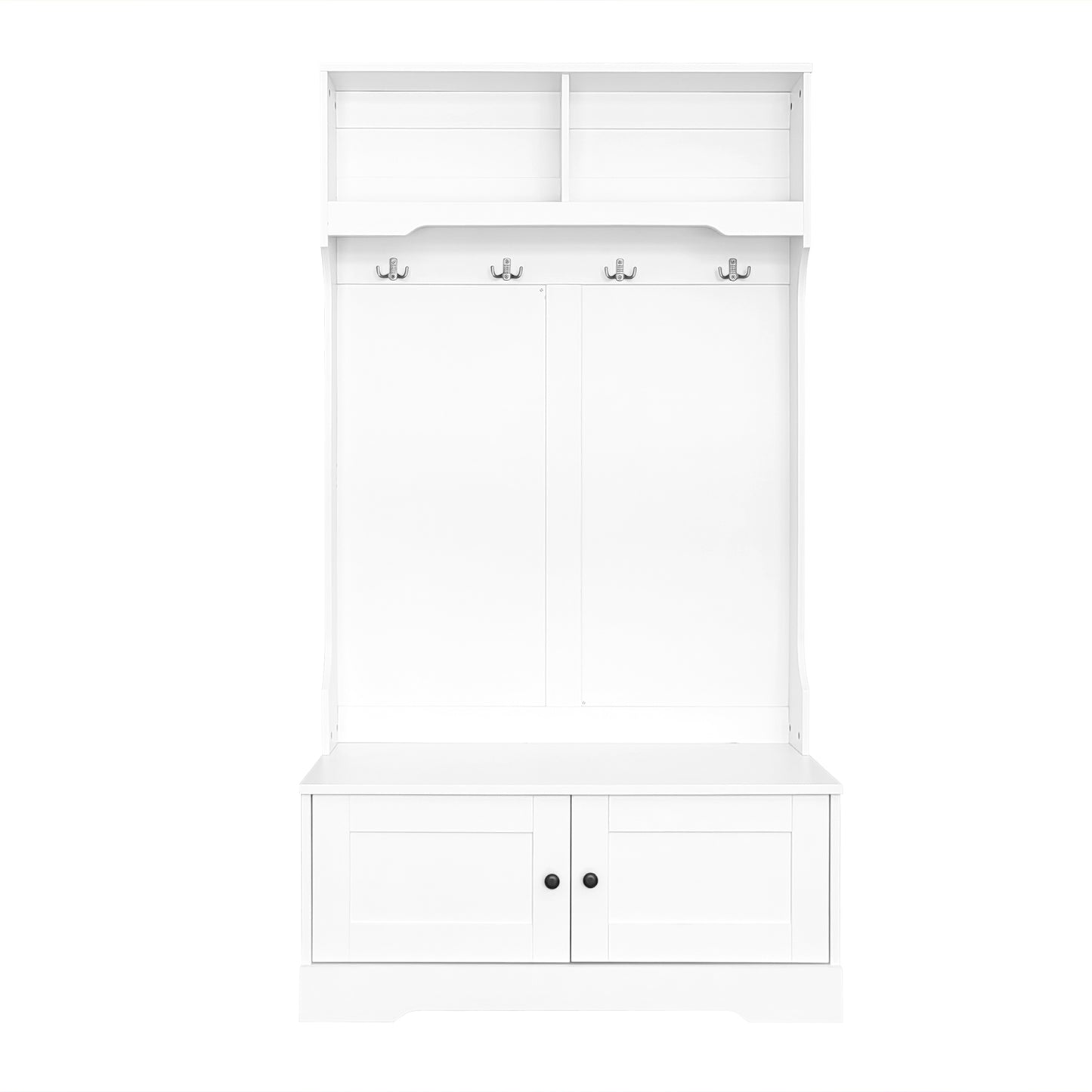 Weißer Eingang Schrank, zur offenen Aufbewahrung - Kleiderständer, Garderobe, Schuhschrank