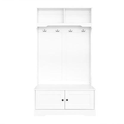 Weißer Eingang Schrank, zur offenen Aufbewahrung - Kleiderständer, Garderobe, Schuhschrank