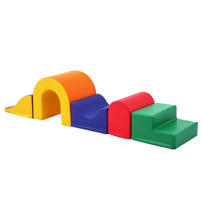 5-in-1 Riesige Bunte Weiche Schaumstoff-Bausteine für Kinder – Perfekt für Kreatives Spielen, Klettern, Kriechen und Motorikförderun