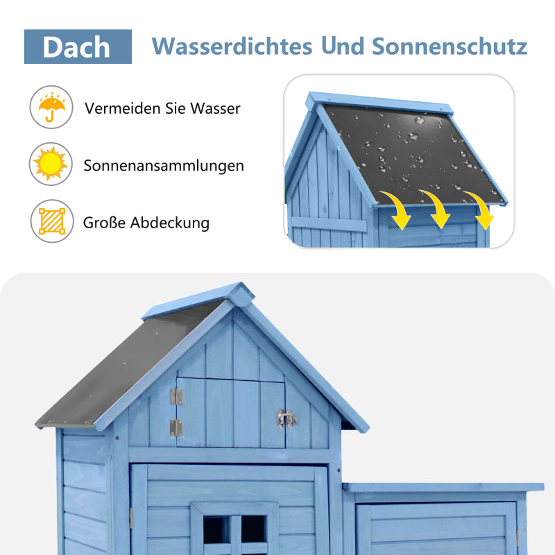 Gerätehaus Gartenschrank Geräteschuppen Geräteschrank, BxT: 118x54 cm, 118 x 54 x 173 cm (BxTxH), wetterfest, Holz, Blau, PVC-Dach (Set, 1 St., 1 x Geräteschrank)