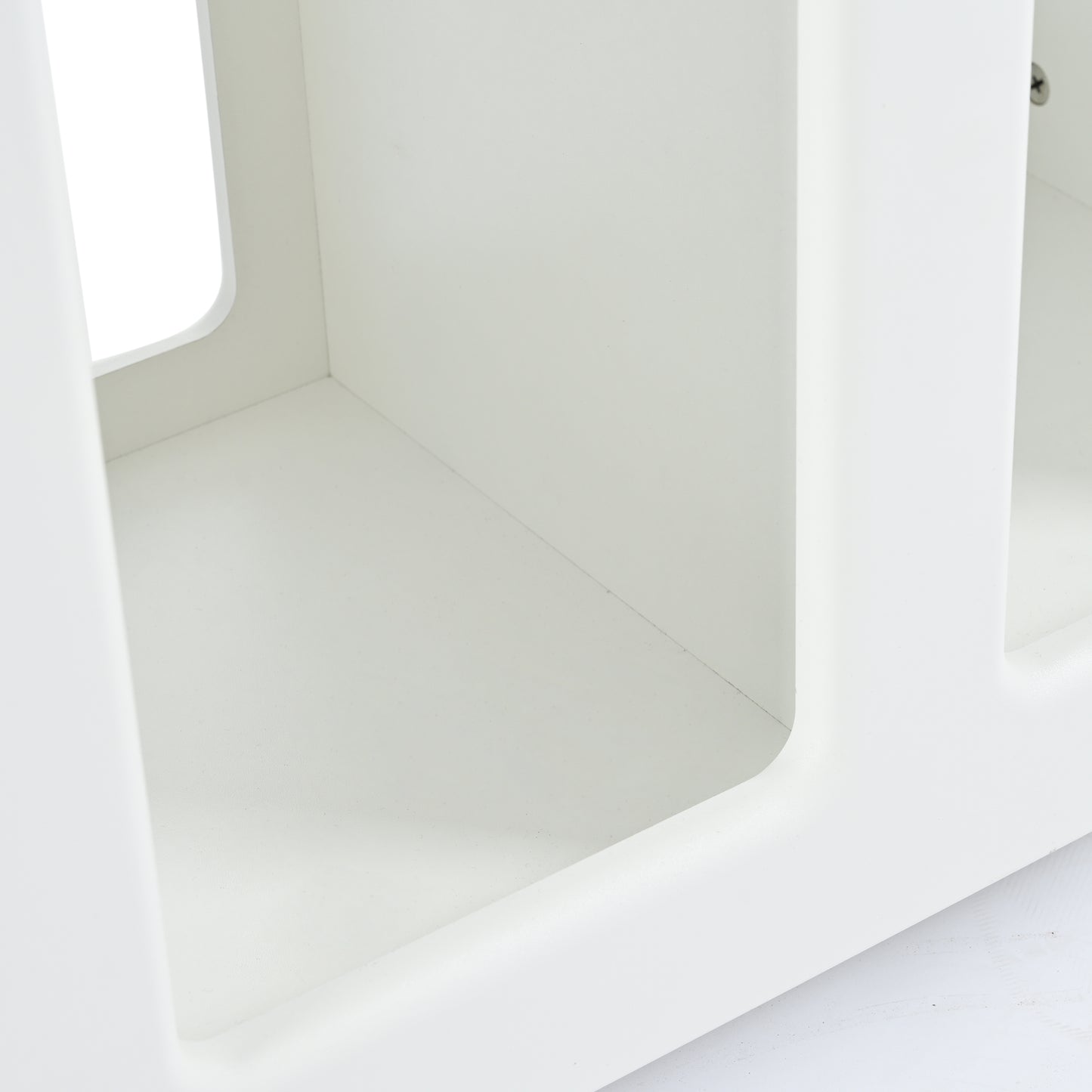 Beistellschrank mit Rollen, vielseitiger Aufbewahrungswagen für Wohnzimmer, Esszimmer und Schlafzimmer, Weißer