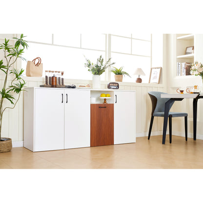 Sideboard Schrank freistehender Holzschrank Holzschrank Küche Zuhause Wohnzimmer weiß