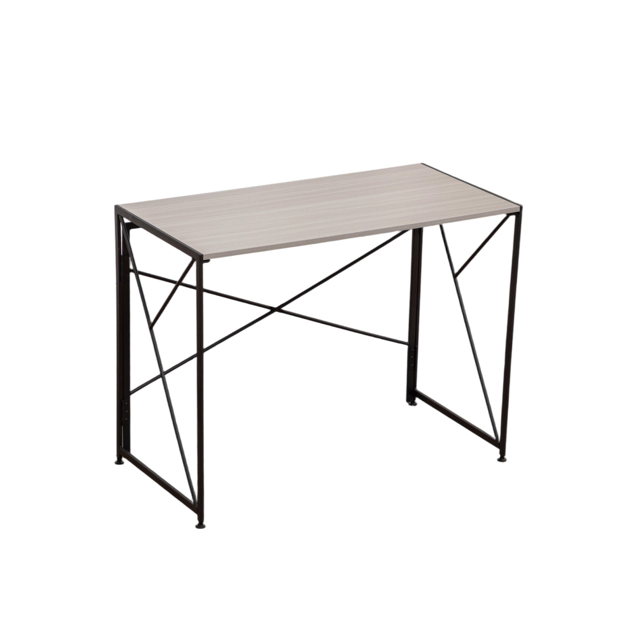 Klappbarer Schreibtisch 99x50cm – Computertisch Faltbar & Platzsparend in 8 Sek. Montiert, MDF Holzoptik für Home Office & Büro, Natur