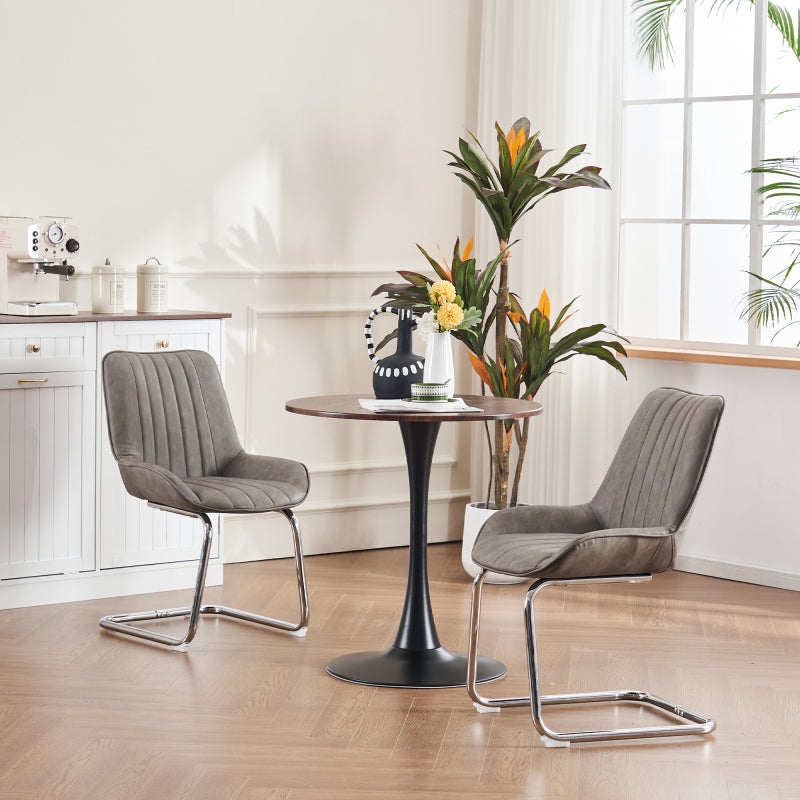 Sorgfältig ausgewählte Küche Wohnzimmer Esszimmer Stühle aus Kunstleder Material für leichtere Wartung! (Satz von 2)