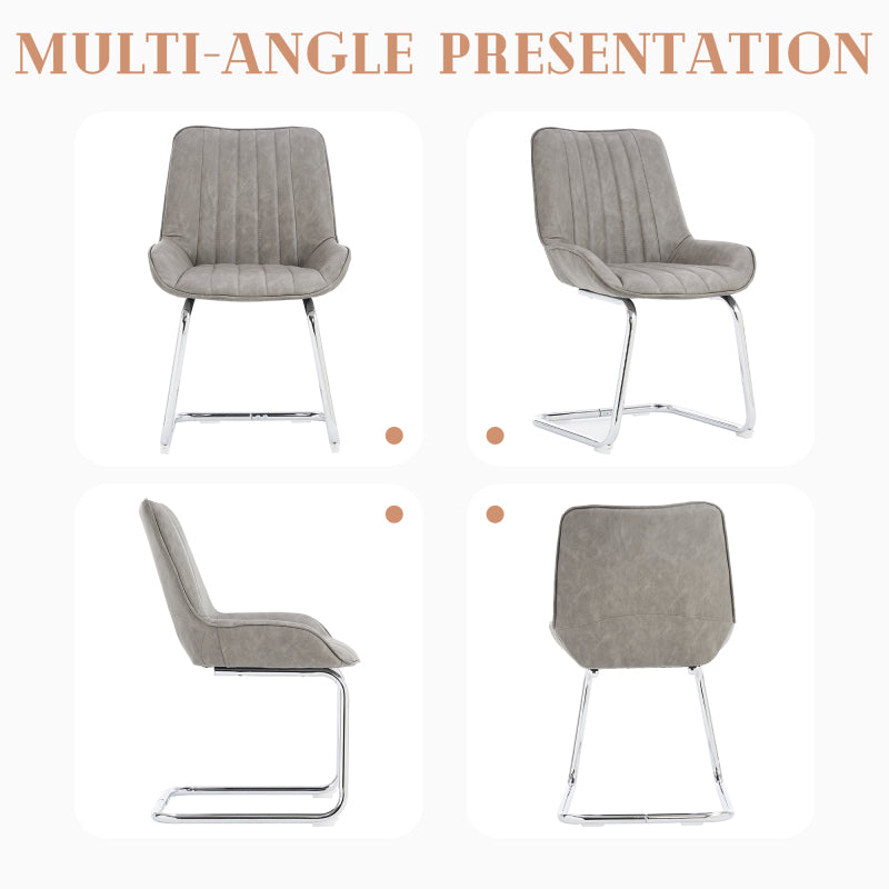 Sorgfältig ausgewählte Küche Wohnzimmer Esszimmer Stühle aus Kunstleder Material für leichtere Wartung! (Satz von 2)