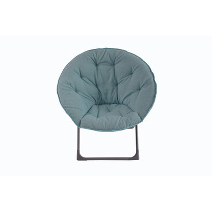 Klappbarer Moon Chair Schafwolle-Bezug, XXL, Traglast 110 kg, Platzsparend, Blue