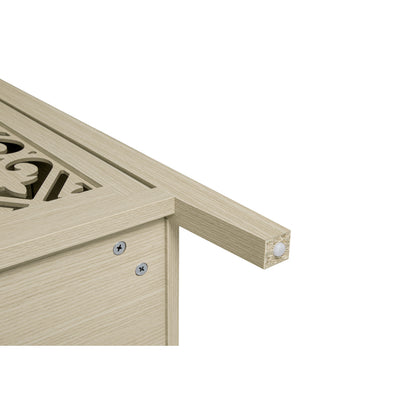 Natürliches Holzfarbener vier Türen Sideboard, mit geschnitztem und durchbrochenem Design, ausgestattet mit drei Einlegeböden. Geeignet für Wohnzimmer, Flur, Esszimmer und Küche.(147.6x40x80cm)