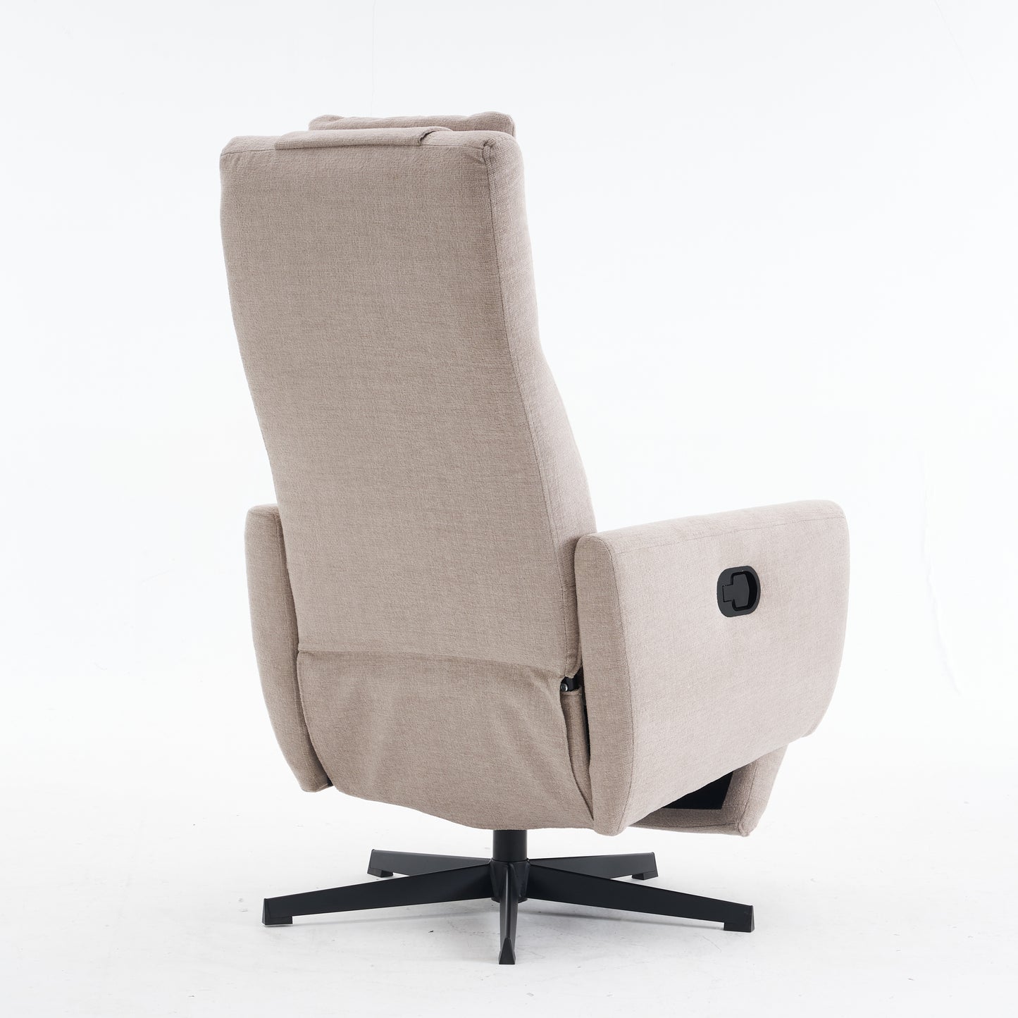 Bequemer Relaxsessel mit Liegefunktion – Chenille Fernsehsessel mit Fußstütze, drehbarer Stillsessel & Loungesessel für Wohnzimmer, modernes Sofa, Grau