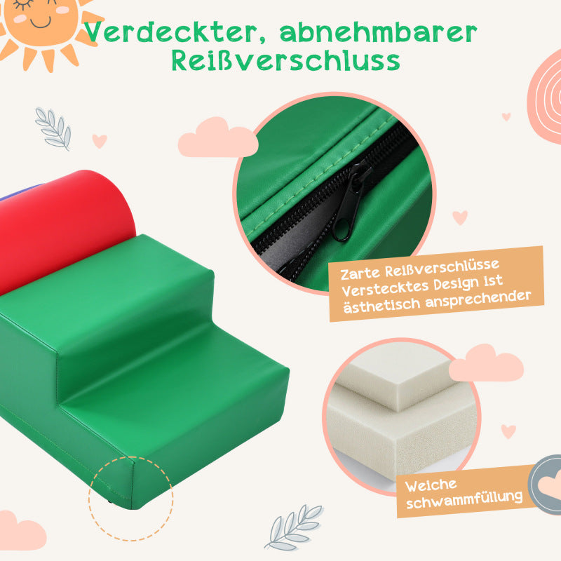 5-in-1 Riesige Bunte Weiche Schaumstoff-Bausteine für Kinder – Perfekt für Kreatives Spielen, Klettern, Kriechen und Motorikförderun