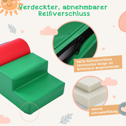 5-in-1 Riesige Bunte Weiche Schaumstoff-Bausteine für Kinder – Perfekt für Kreatives Spielen, Klettern, Kriechen und Motorikförderun