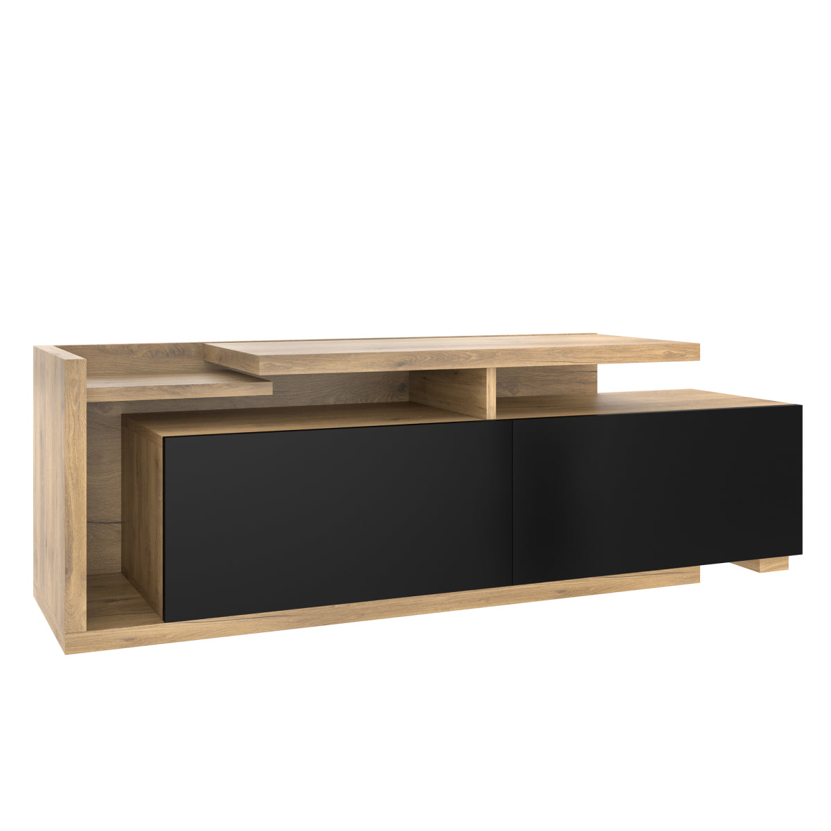 TV-Schrank ausziehbar,  Lowboard Modern mit LED-Beleuchtung