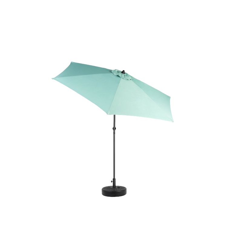 14.8 Ft Double Sided Outdoor Umbrella Rectangular Large with Crank (Light Green)(No Base)