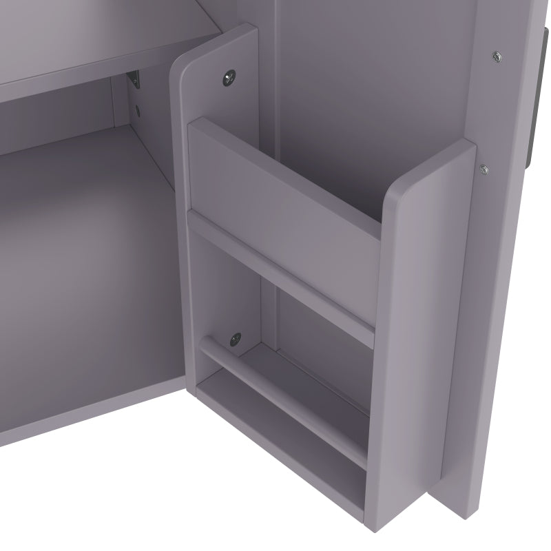 Bodenstehender Badezimmerschrank mit Waschbecken,Waschtisch,Volllackierung, integriertes Keramik Waschbecken,Grau