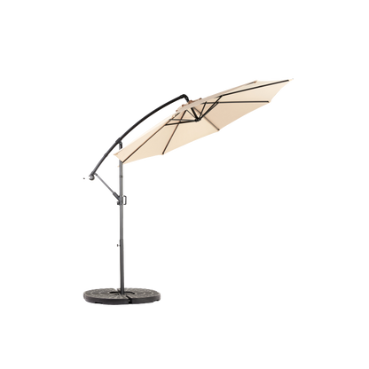 14.8 Ft Double Sided Outdoor Umbrella Rectangular Large with Crank(khaki)(No Base)