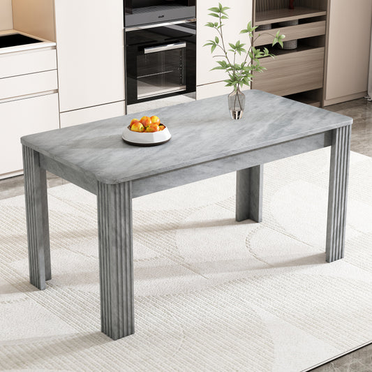 Modern einfacher Esstisch, Robuster Esstisch, Tisch mit vier Beinen, Beton-Optik